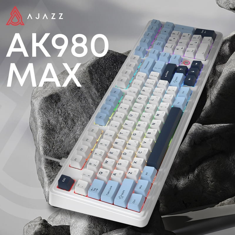 Клавіатура Ajazz AK980 Max Magnetic Switch Blue/White/Dark Blue (AK980-MAX-M-BWDB)