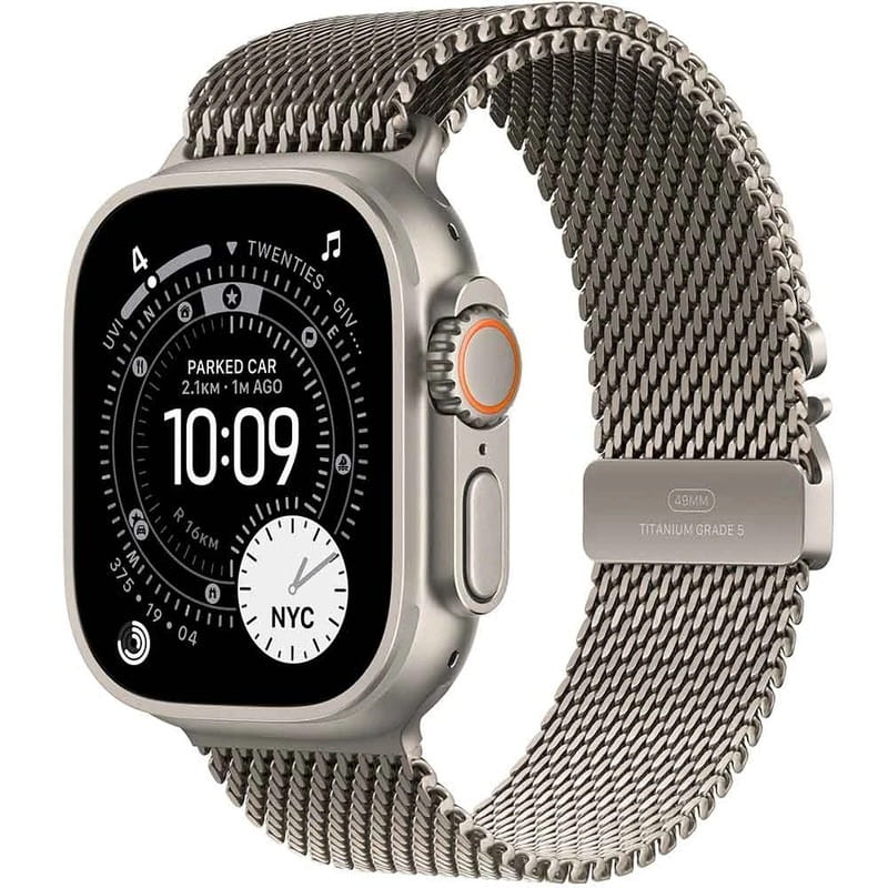 Смарт-годинник Apple Watch Ultra 3 GPS + Cellular 49mm Natural Titanium Case with Natural Titanium Milanese Loop - Small (MEWW4QP/A)