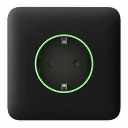 Передня панель для вбудованої розетки Ajax SoloCover for Outlet Smart Jeweler Black