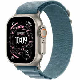 Смарт-часы Apple Watch Ultra 3 GPS + Cellular 49mm Natural Titanium Case with Light Blue Alpine Loop - Medium (MEWM4QP/A)