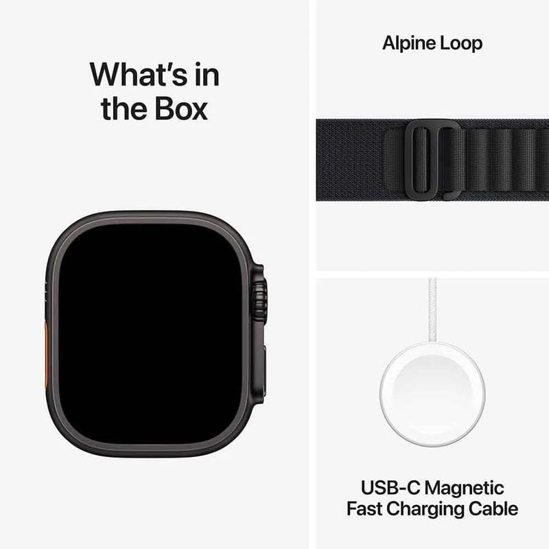 Смарт-годинник Apple Watch Ultra 3 GPS + Cellular 49mm Black Titanium Case with Black Alpine Loop - Small (MF0Q4QP/A)