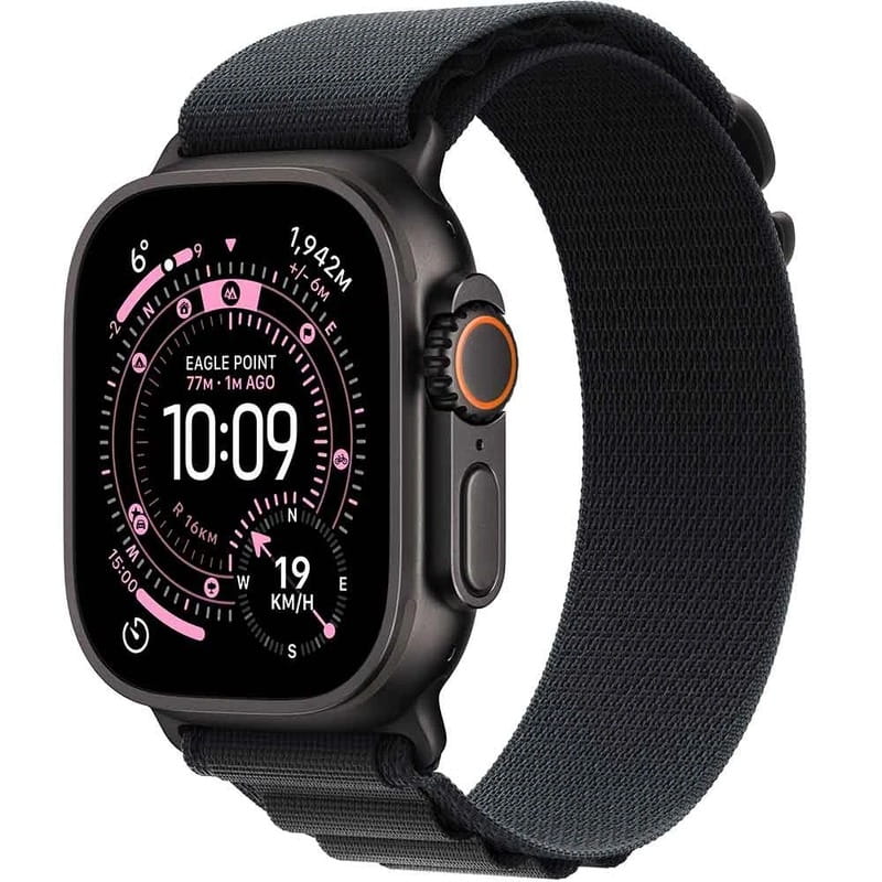 Смарт-годинник Apple Watch Ultra 3 GPS + Cellular 49mm Black Titanium Case with Black Alpine Loop - Medium (MF0V4QP/A)