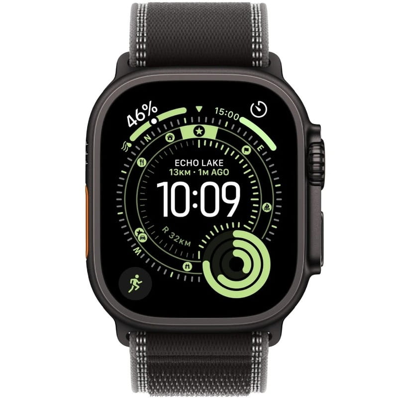 Смарт-часы Apple Watch Ultra 3 GPS + Cellular 49mm Black Titanium Case with Black/Charcoal Trail Loop - S/M (MF1D4QP/A)