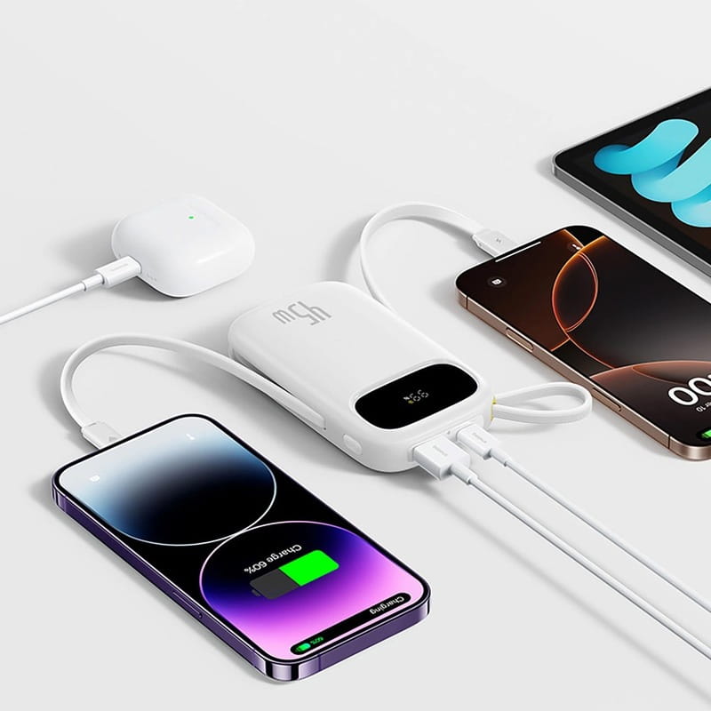 Универсальная мобильная батарея Baseus EnerFill FC31 Qpow 3 20000mAh 45W White (E0028D01)_