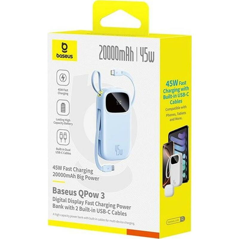 Универсальная мобильная батарея Baseus EnerFill FC21 Qpow 3 Ultra 20000mAh 45W Blue (P10082105313-00)