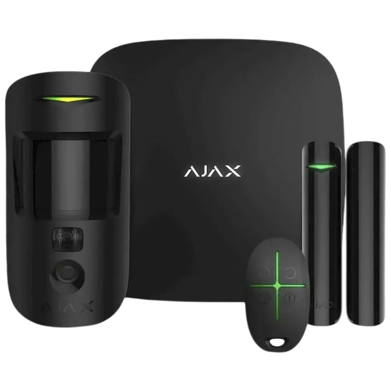 Комплект охранной сигнализации Ajax StarterKit Cam HDR (8EU) UA Black