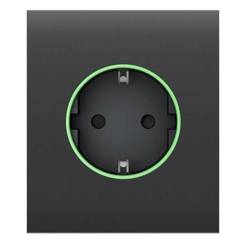 Центральна панель для вбудованої розетки Ajax CenterCover for Outlet smart, Jeweler Graphite