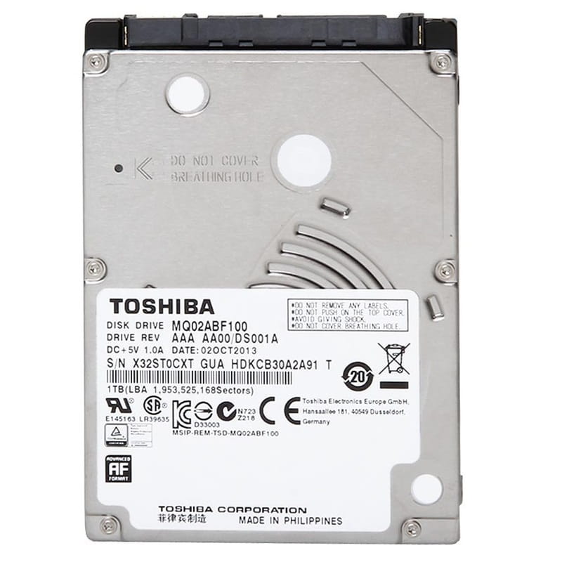 Накопитель HDD 2.5" SATA 1.0TB Toshiba 5400rpm 128MB (MQ02ABF100)_Refurbished