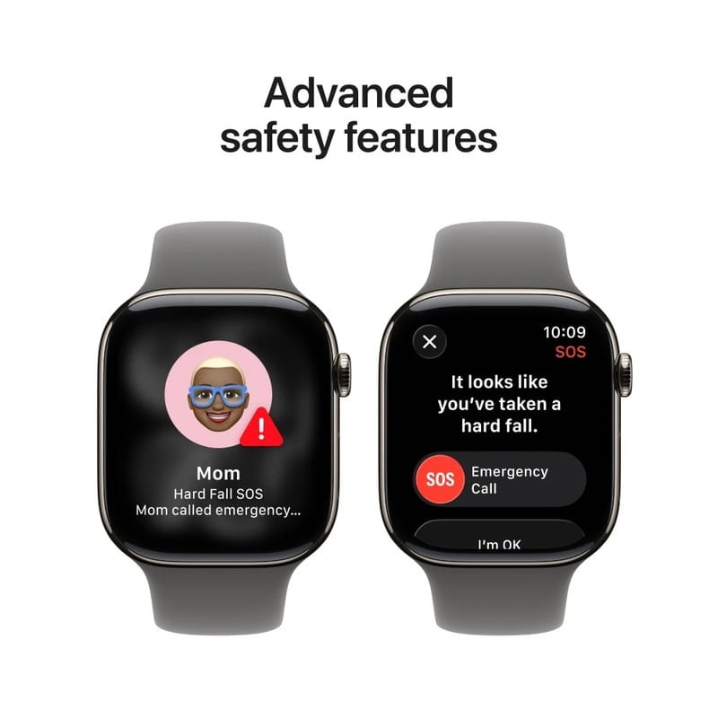 Смарт-годинник Apple Watch Series 11 GPS + Cellular 46mm Natural Titanium Case with Stone Grey Sport Band - M/L (MFCX4RK/A)