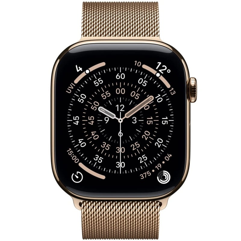 Смарт-годинник Apple Watch Series 11 GPS + Cellular 42mm Gold Titanium Case with Gold Milanese Loop (MF8Y4RK/A)