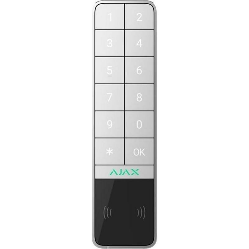 Беспроводная клавиатура Ajax KeyPad Outdoor Jeweller White