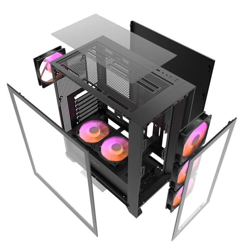 Корпус DarkFlash DRX70 Glass Black