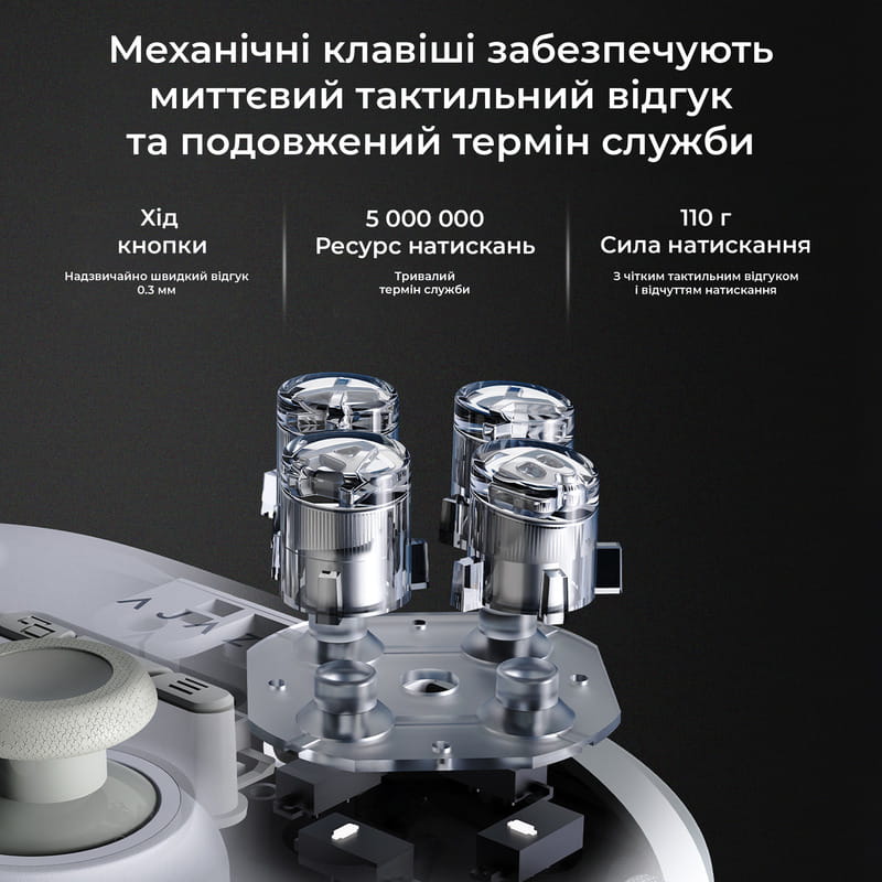 Геймпад Ajazz GP100 RGB White