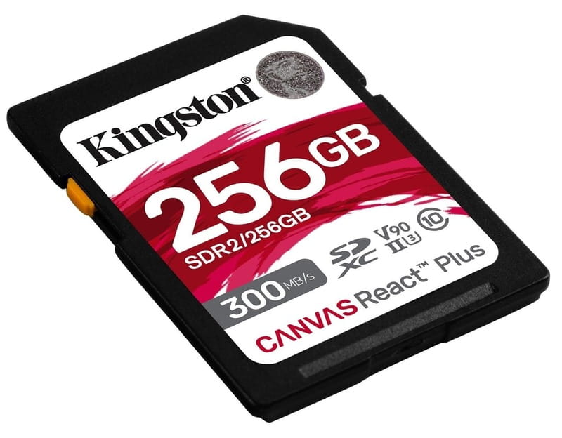 Карта пам`яті SD  256GB UHS-II U3 Class 10 Kingston Canvas React Plus R300/W260MB/s (SDR2/256GB)