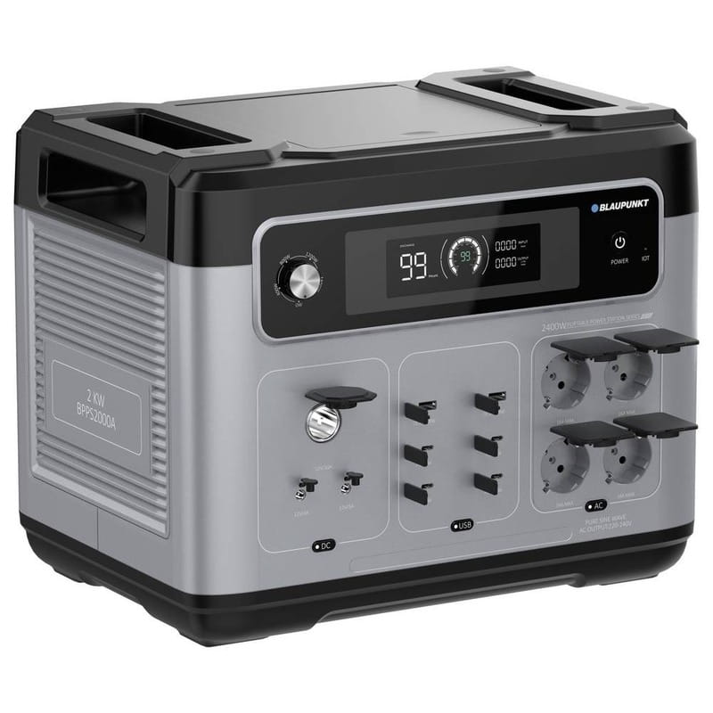 Зарядна станція BLAUPUNKT JuiceBox 2000, 2400W, 2048Wh, LiFePO4 з водонепроникною сумкою