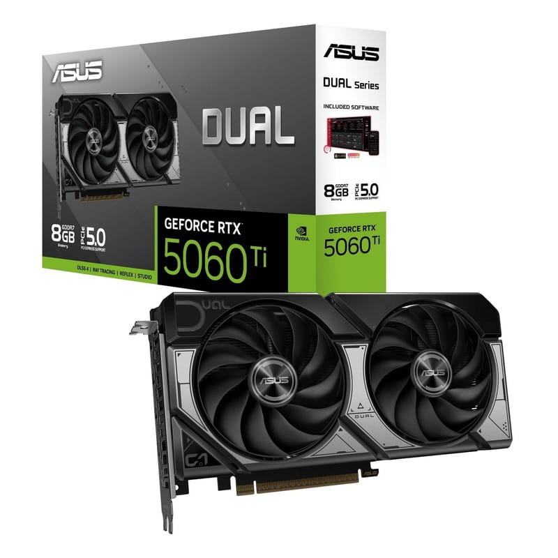 Видеокарта GF RTX 5060 Ti  8GB GDDR7 Dual Asus (DUAL-RTX5060TI-8G)
