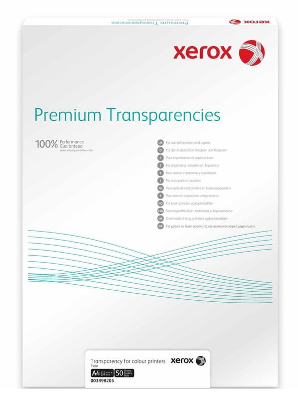 Пленка прозрачная Xerox (003R98198) A4 100л