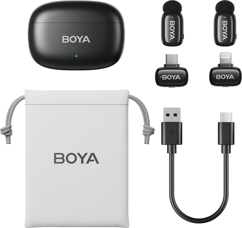 Микрофон BOYA mini-12 Type-C/Lightning Black