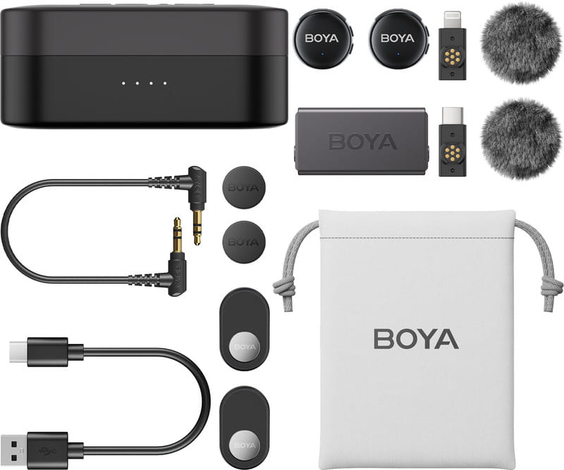 Микрофон BOYA LINK 3-01 Type-C/TRS/Lightning Black