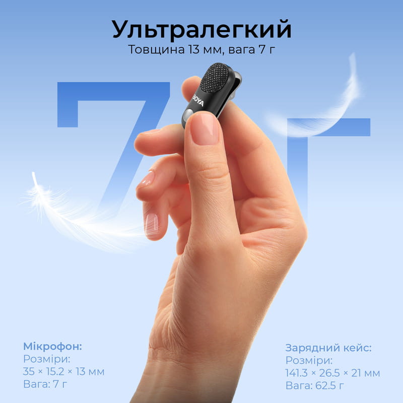 Микрофон BOYA Magic-02 Type-C/Lightning Black