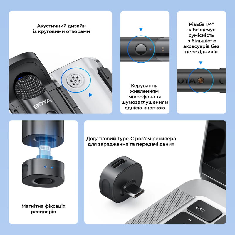 Микрофон BOYA Magic-07 Type-C Black