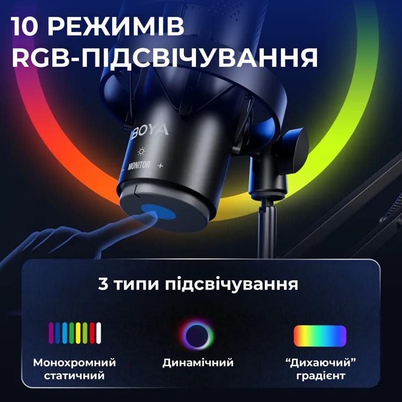 Микрофон BOYA K9 RGB Black