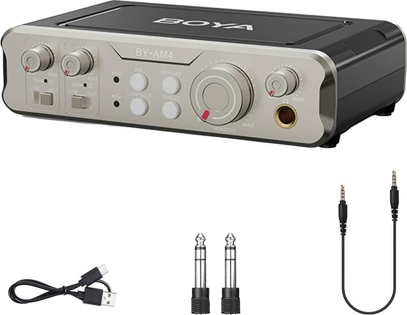 Двухканальный аудиоинтерфейс BOYA BY-AM4