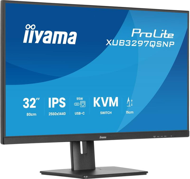 Монітор Iiyama 31.5" ProLite XUB3297QSNP-B1 IPS Black 100Hz