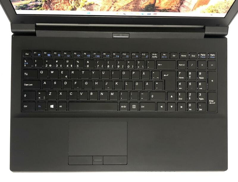 Ноутбук Clevo N350TW / 15.6" FullHD IPS / i7-8700T / 16GB / 128 GB + 750GB HDD / Win11Pro / Backlight / сканер отпечатка - Б/у