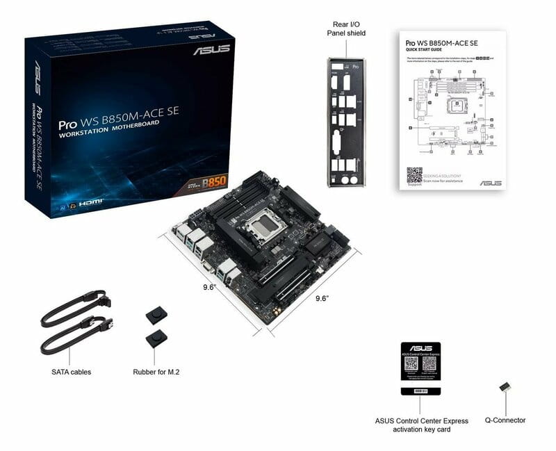 Материнская плата Asus Pro WS B850M-ACE SE Socket AM5