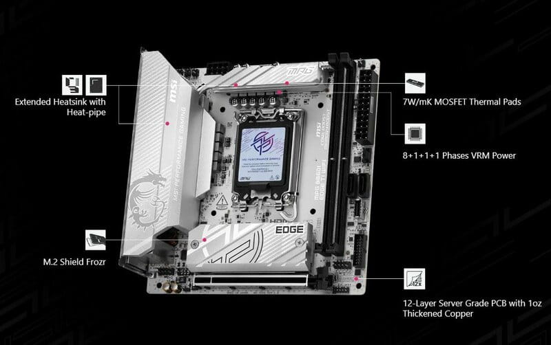 Материнська плата MSI MPG B860I Edge TI WiFi Socket 1851