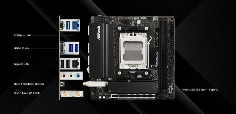 Материнська плата ASRock A620AI WiFi Socket AM5