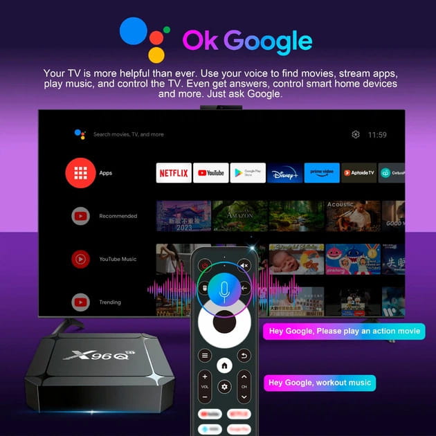 HD медіаплеєр X96Q Android (RK3518/2GB/16GB)