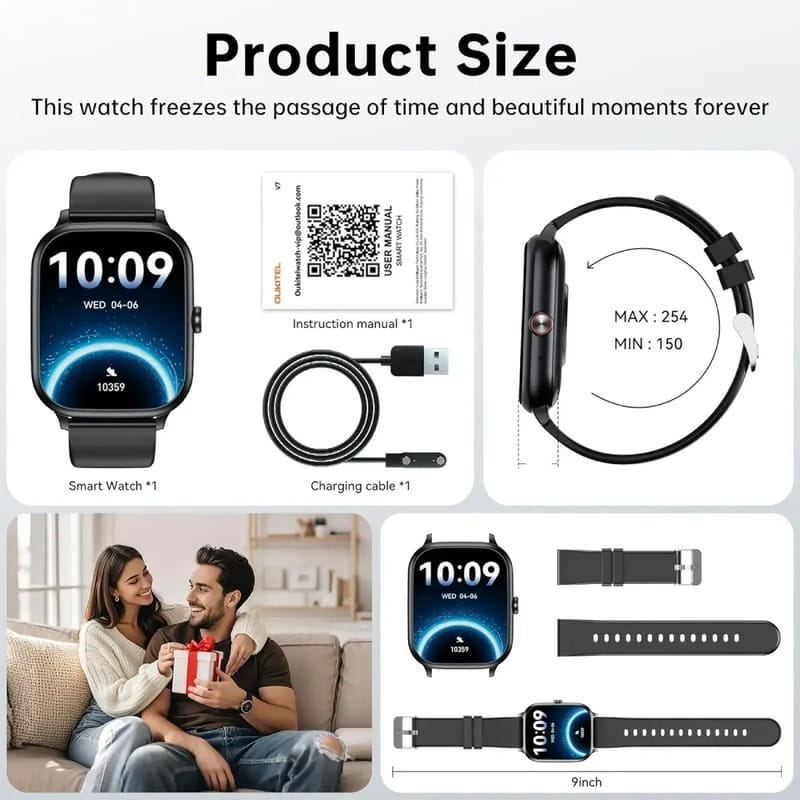 Смарт-годинник Oukitel V7 Black (6941749851055)