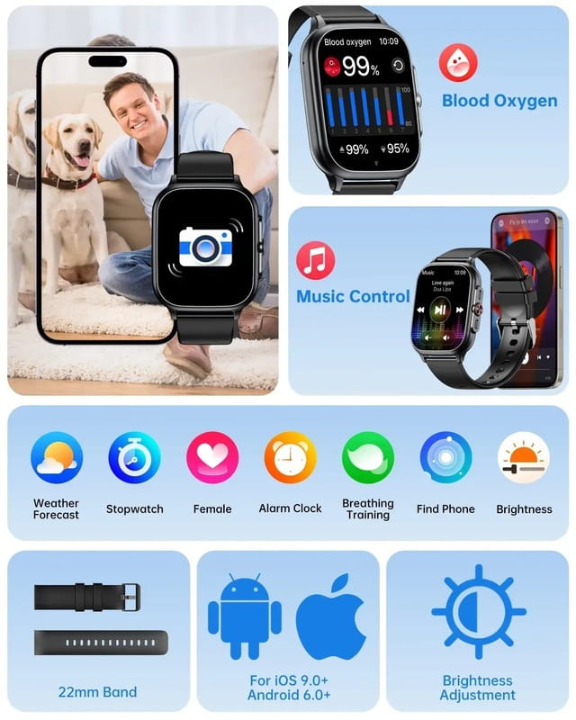 Смарт-годинник Oukitel V7 Pro Black (6941749851079)