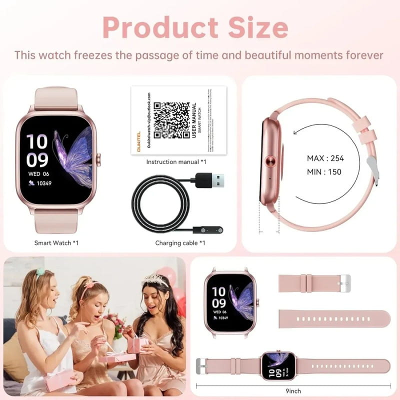 Смарт-годинник Oukitel V7 Pro Pink (6941749851086)