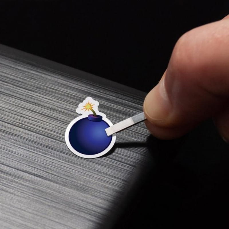 Наклейка на клавіатуру Сектор SampleZone непрозора чорна, біло-синя Англійська / Українська (SZ-BK-BS)