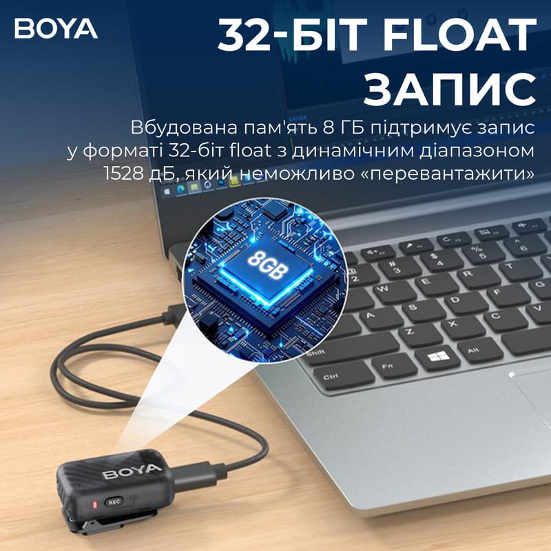 Мікрофон BOYA MIC 2-02 Type-C/TRS Black