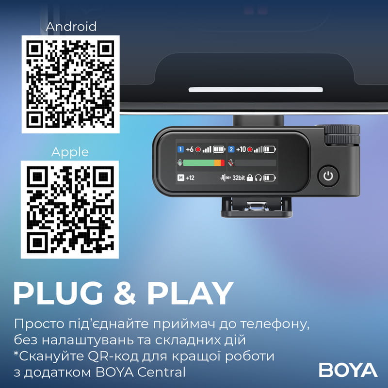 Мікрофон BOYA MIC 2-02 Type-C/TRS Black