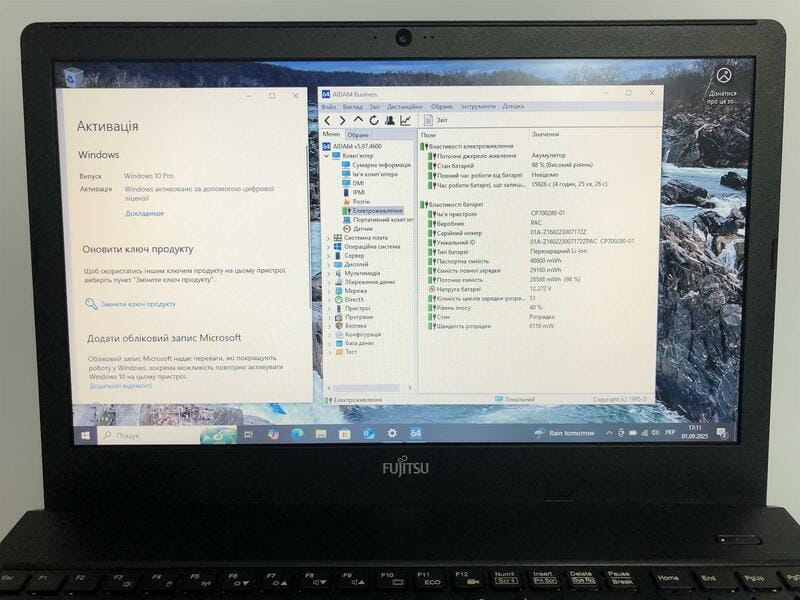 Ноутбук Fujitsu Lifebook A555 / 15.6" (1366х768) / i3-5005U / 8GB / 128GB SSD / Win10Pro - Б/у