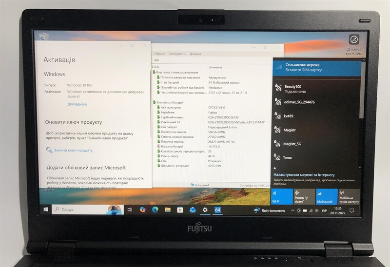 Ноутбук Fujitsu Lifebook E548 / 14" FullHD IPS / i3-7130U / 8GB / 256GB SSD / 4G/LTE / Win10Pro - Б/у