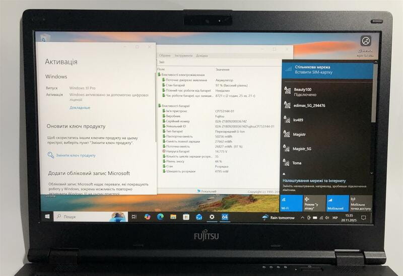 Ноутбук Fujitsu Lifebook E548 / 14" FullHD IPS / i3-7130U / 8GB / 256GB SSD / 4G/LTE / Win10Pro - Б/у