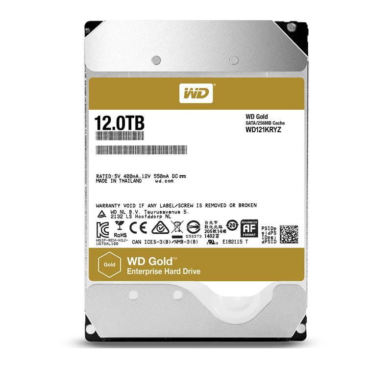 Накопичувач HDD SATA 12.0TB WD Gold 7200rpm 256MB (WD121KRYZ)