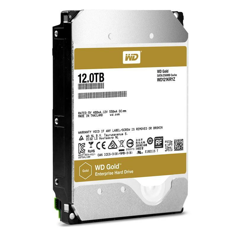 Накопичувач HDD SATA 12.0TB WD Gold 7200rpm 256MB (WD121KRYZ)