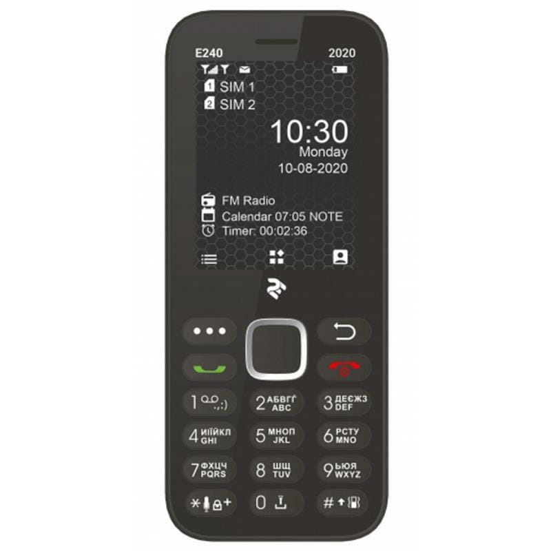 Мобiльний телефон 2E E240 2020 Dual Sim Black (680576170026)