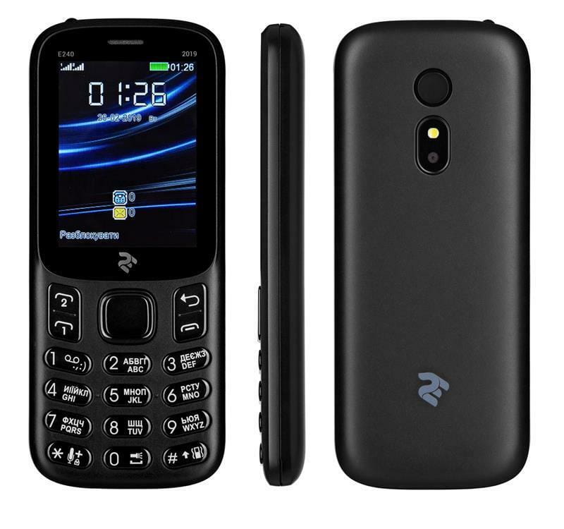 Мобiльний телефон 2E E240 2019 Dual Sim Black (680576169990)