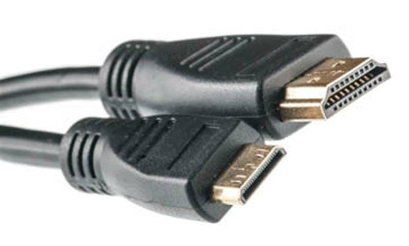 Кабель PowerPlant (KD00AS1192) miniHDMI-HDMI v1.3, 0.5м, Black