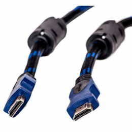 Кабель PowerPlant (KD00AS1207) HDMI-HDMI v1.4, 20м, Nylon, Double ferrites, Black