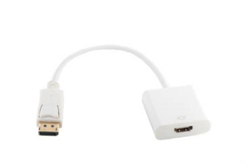 Адаптер PowerPlant (KD00AS1236) DisplayPort-HDMI, 0.15м, White