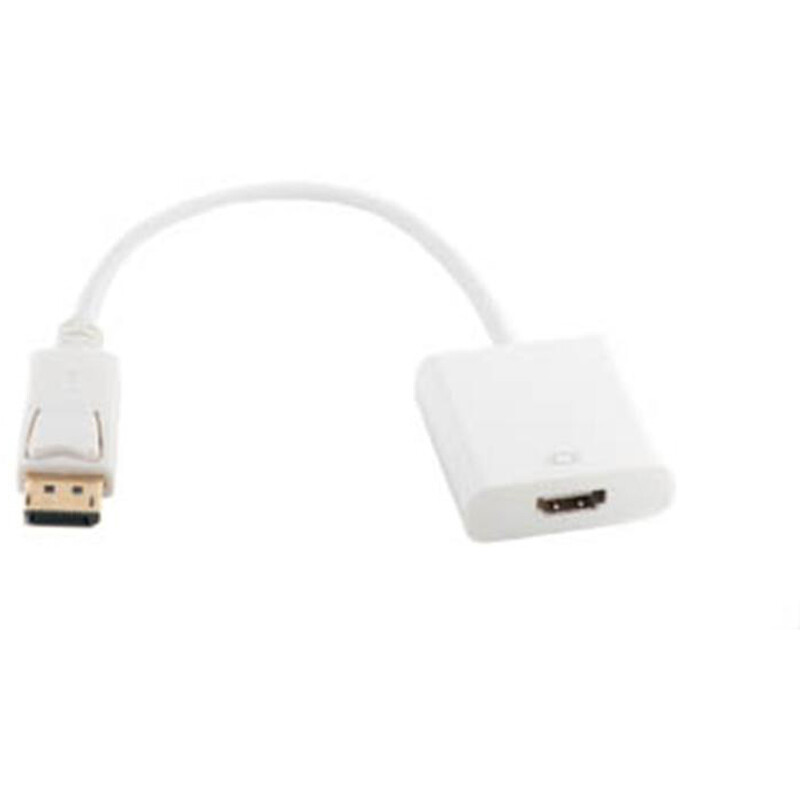 Адаптер PowerPlant (KD00AS1236) DisplayPort-HDMI, 0.15м, White